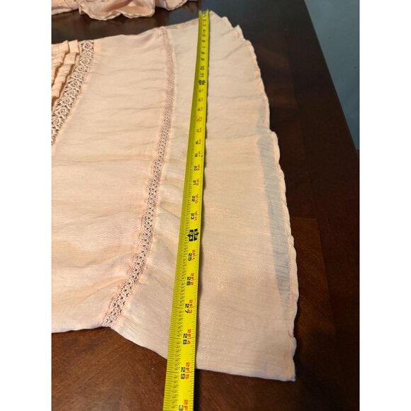 Chloe Laetitia Womens Jumpsuit S/M  Peach Lace Trim Bohemian Chic - Picture 7 of 12